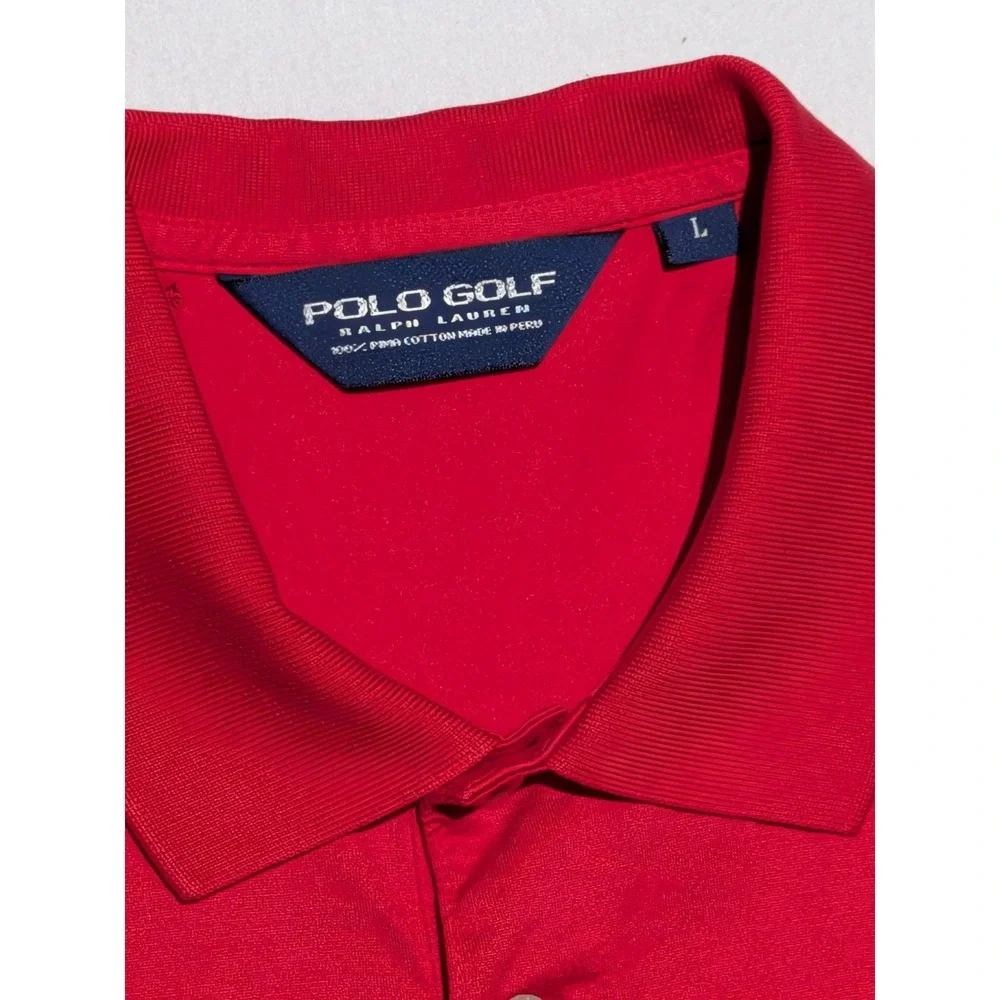 Polo Golf Ralph Lauren Red Polo Shirt Men's Large Classic‎ Preppy Golf